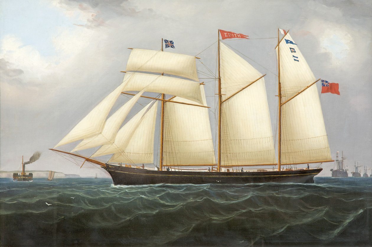 A escuna Edith, 1890-1900 de Thomas Chidgey