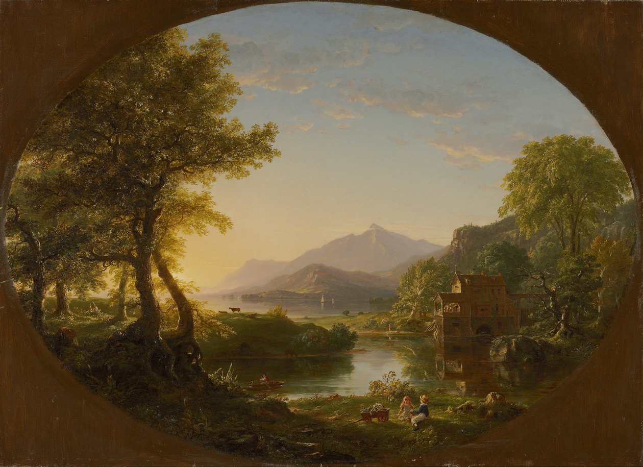 O moinho, pôr do sol de Thomas Cole