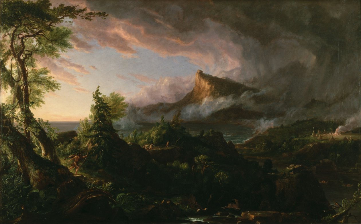 O estado selvagem do curso do império de Thomas Cole