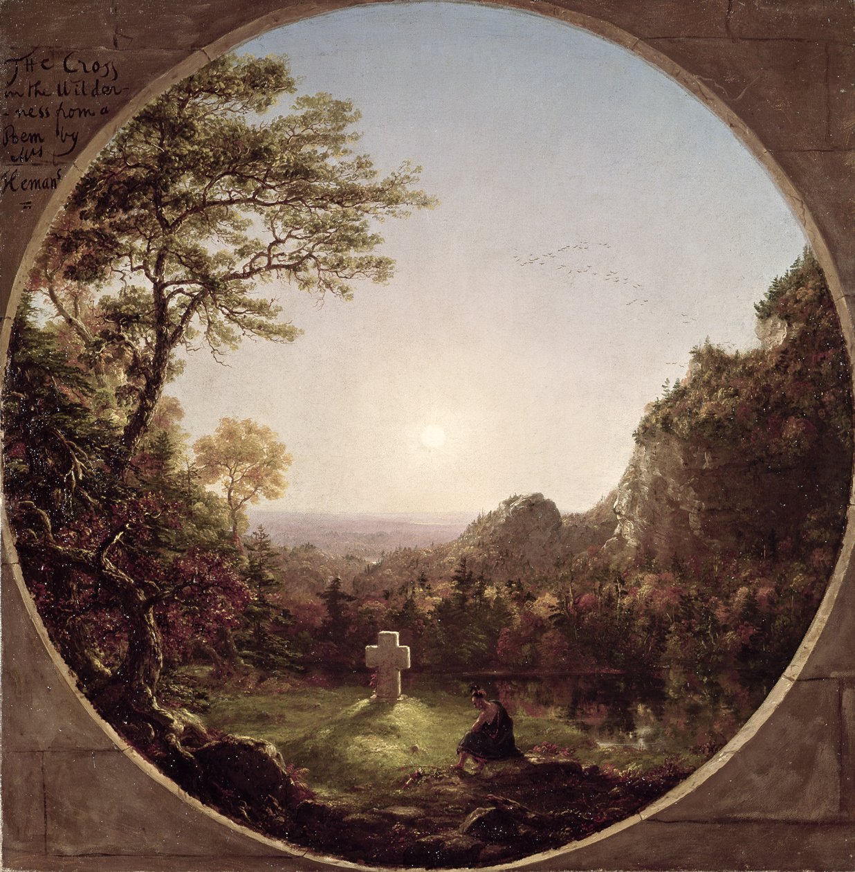 A cruz solitária, 1845 de Thomas Cole