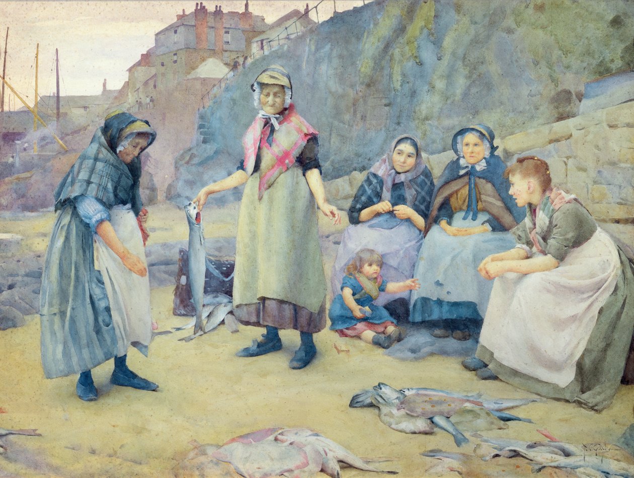 Mostrando peixe, 1891 de Thomas Cooper Gotch