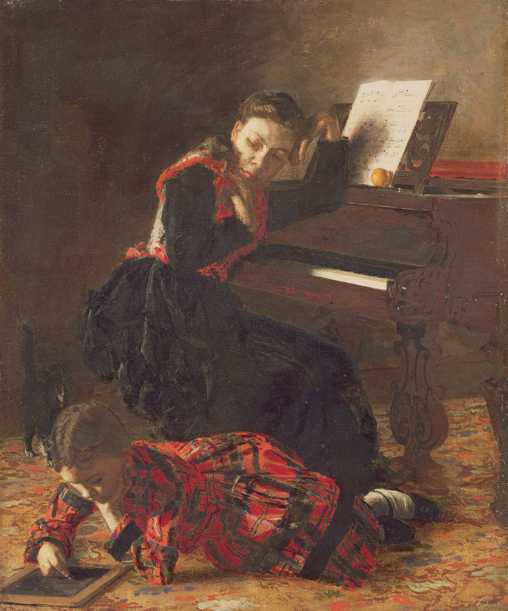Cena em casa, c.1870-71 de Thomas Eakins