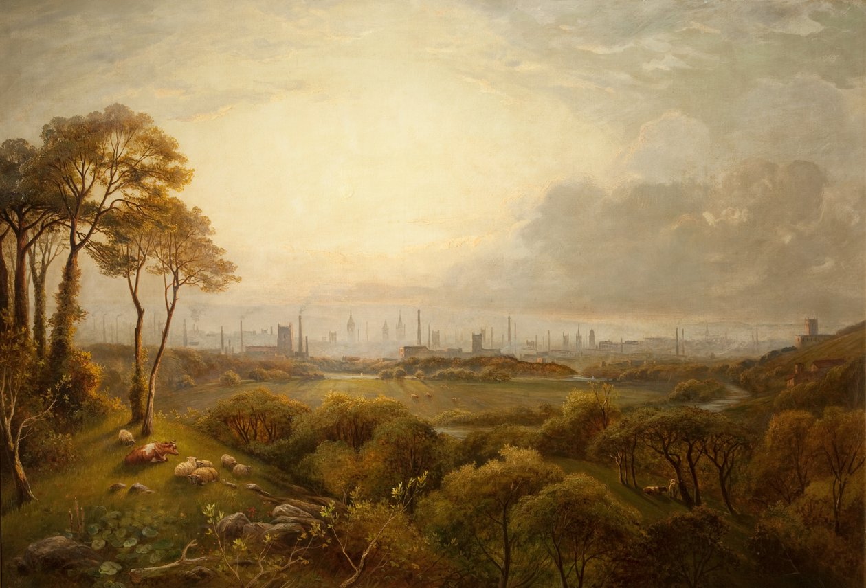 Vista, de, manchester de Thomas Creswick
