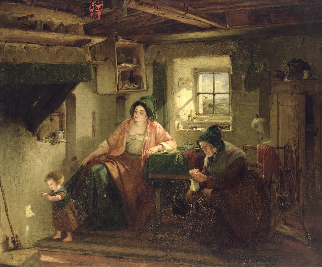 O raio da luz do sol, 1857 de Thomas Faed