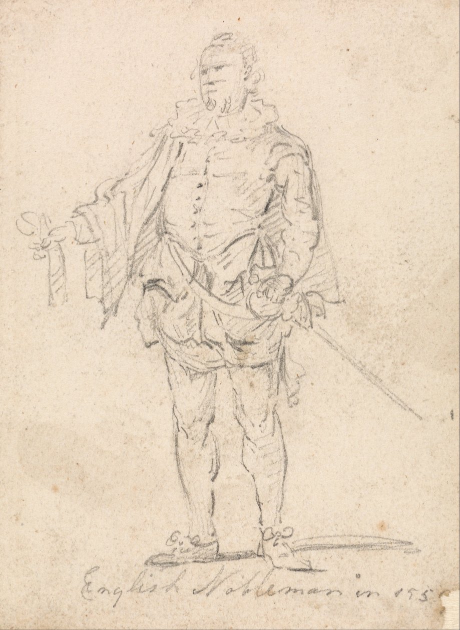 Figura Costume Study- Inglês Nobleman de Thomas Girtin