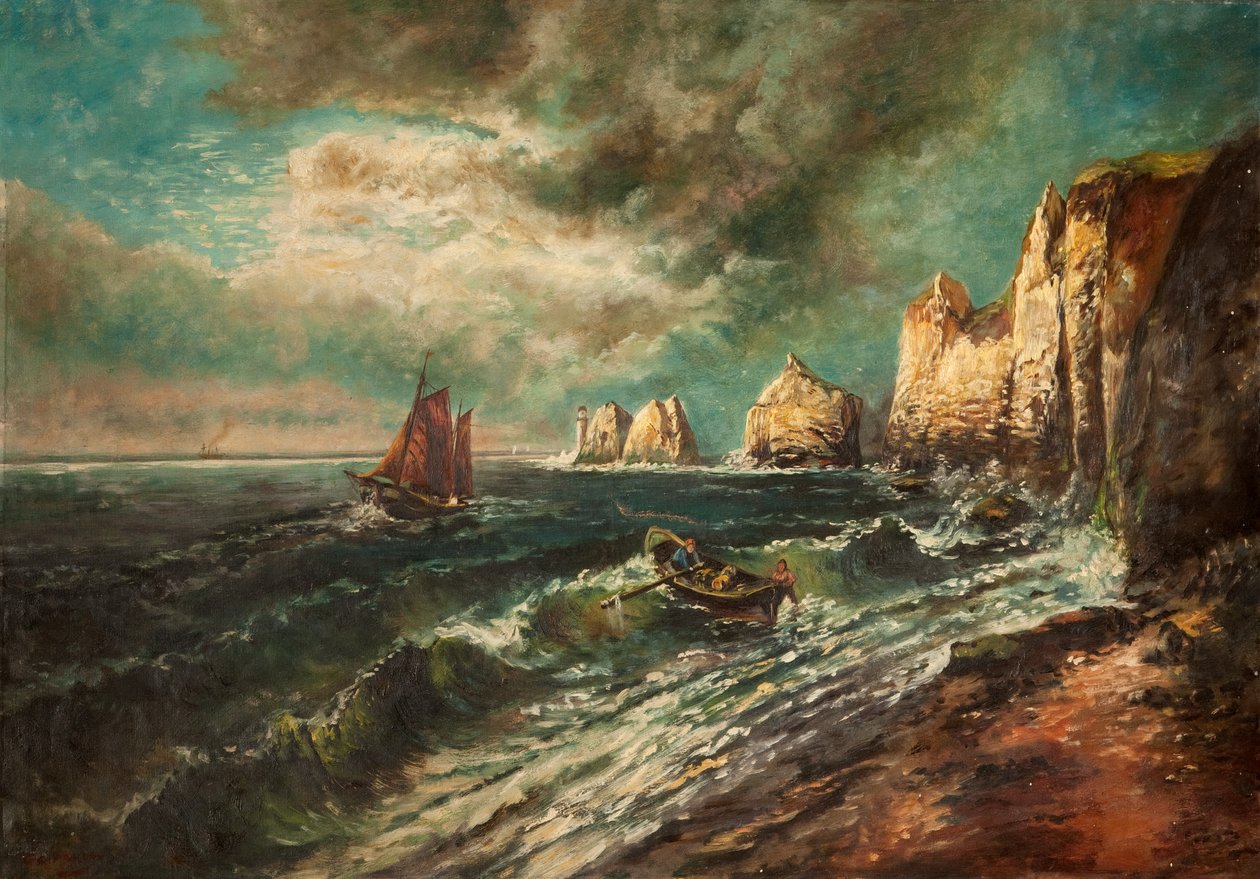 As agulhas, ilha de Wight de Thomas Grimshaw