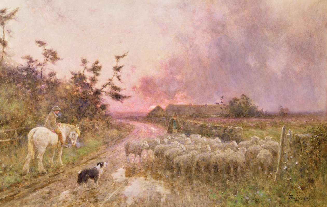 No final do dia, 1910 de Thomas James Lloyd