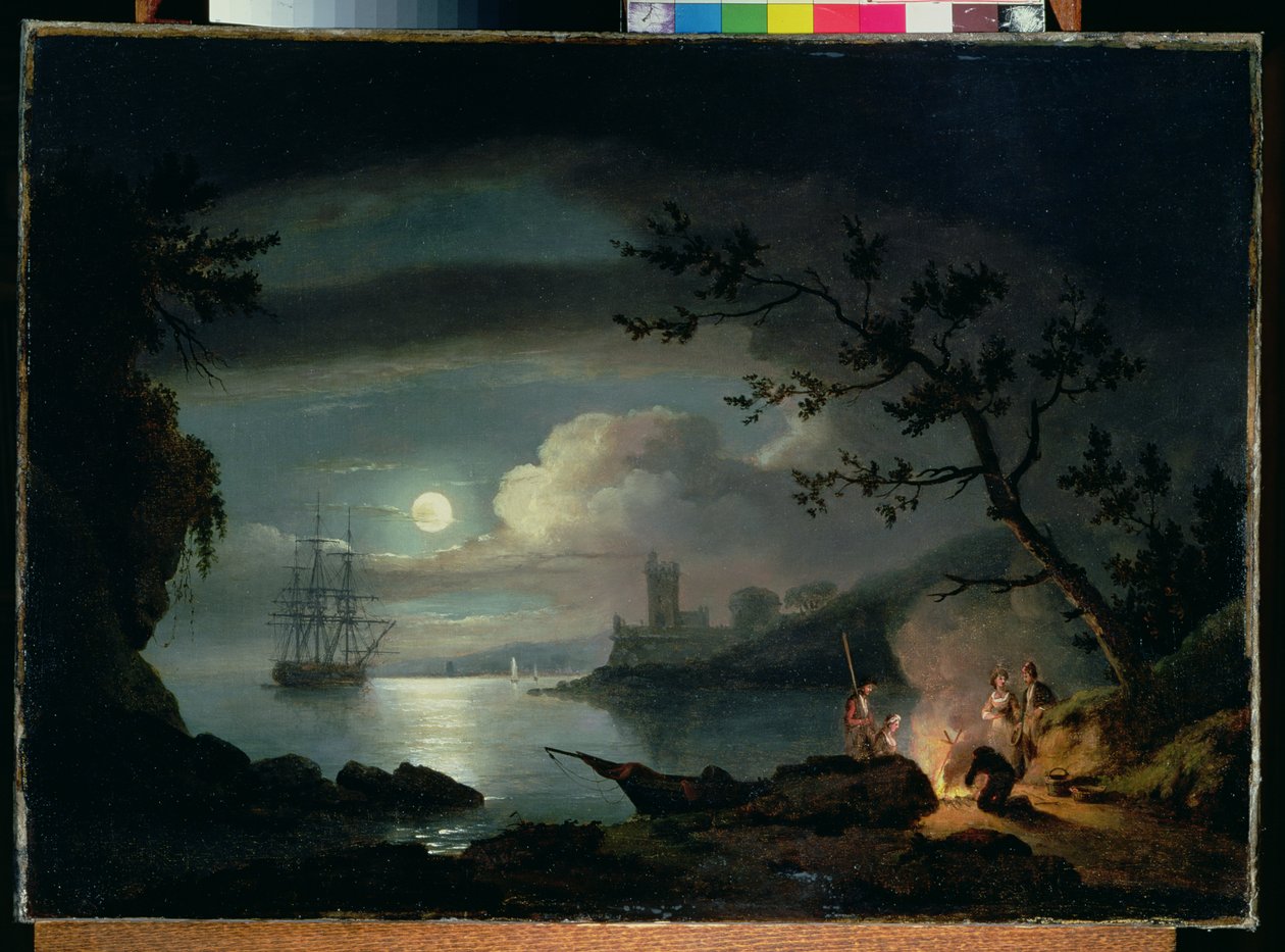 Teignmouth ao luar de Thomas Luny