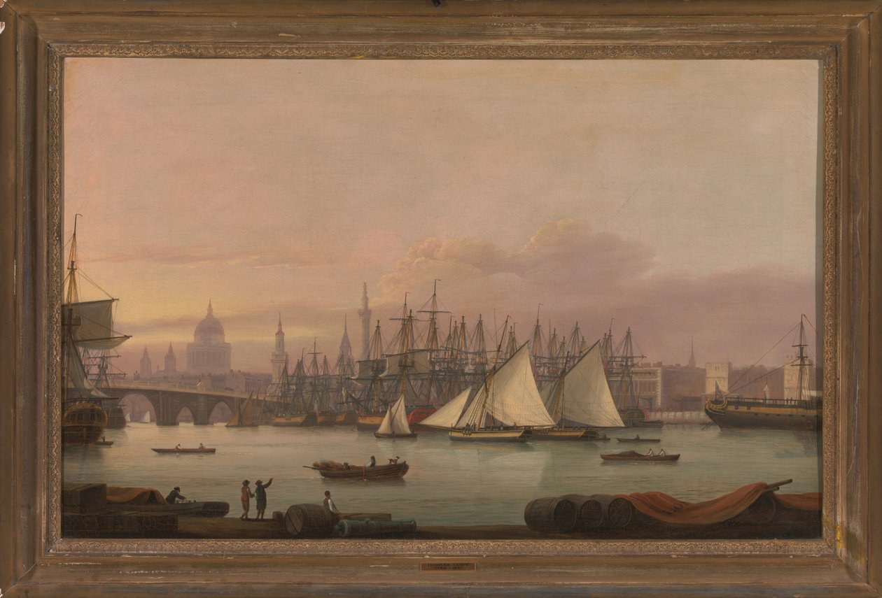 O porto de londres de Thomas Luny