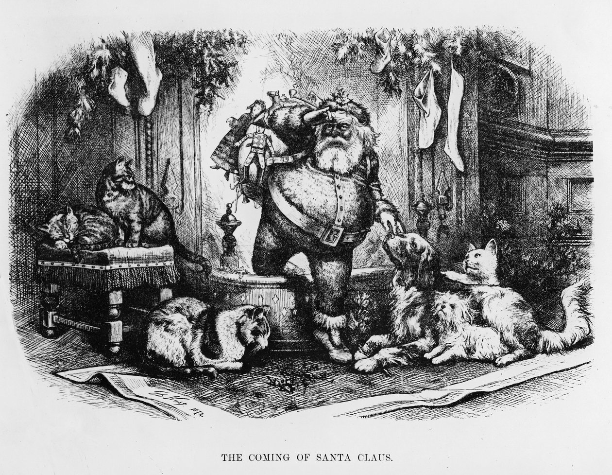 A vinda do Papai Noel, 1872 de Thomas Nast