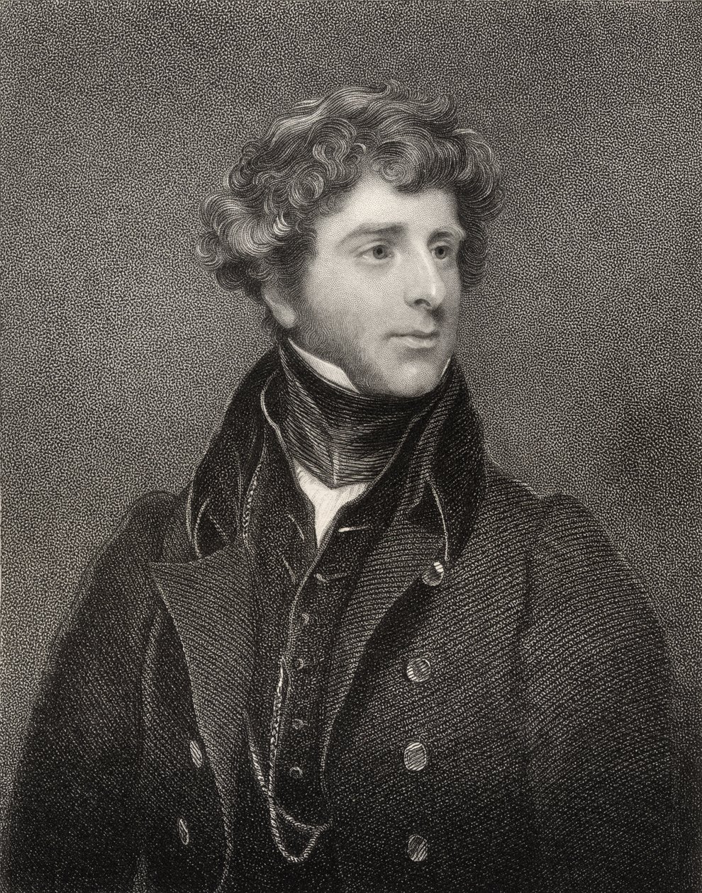 George James Agar-Ellis, 1º Barão de Dover, gravado por E. Scriven (1775-1841), da National Portrait Gallery, volume II, publicado em 1835 de Thomas Phillips