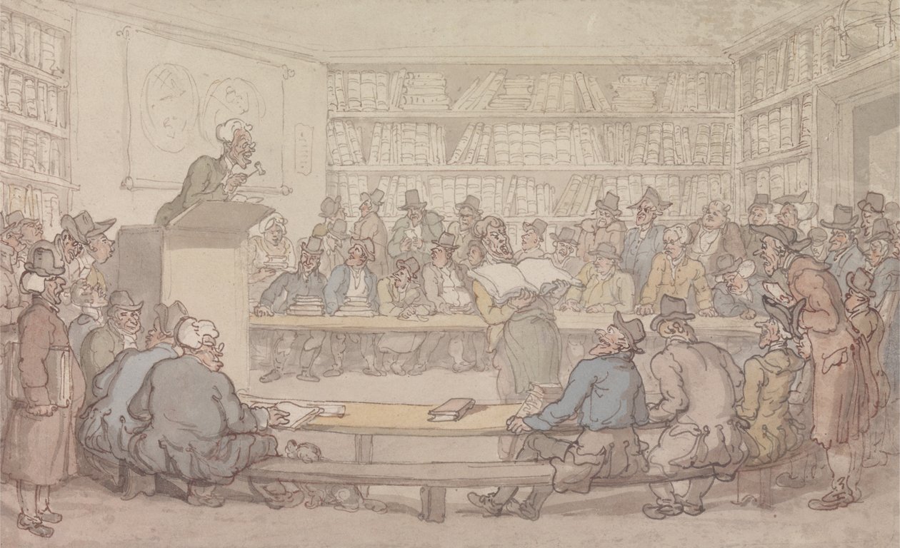 Um leilão de livros de Thomas Rowlandson