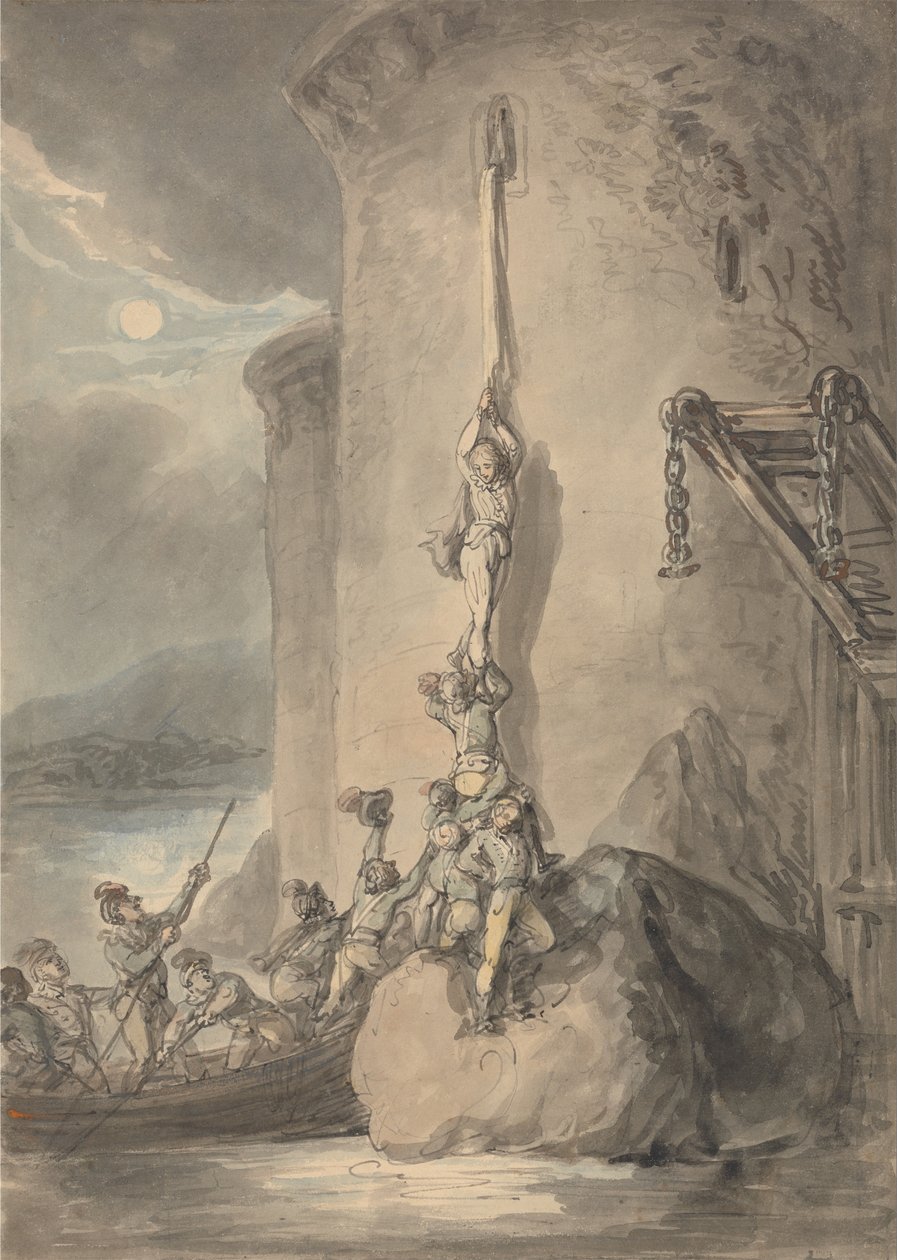 Uma fuga militar de Thomas Rowlandson