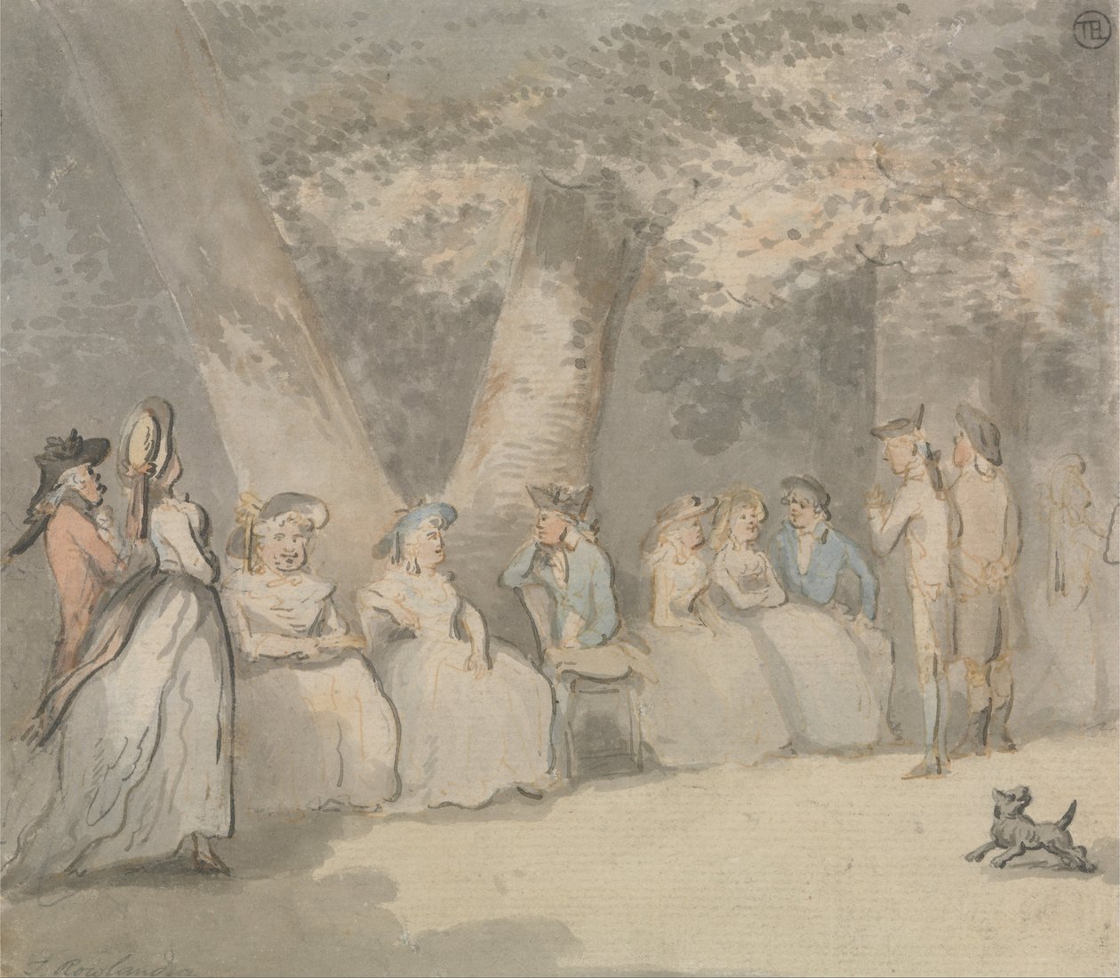 Uma cena do parque de Thomas Rowlandson