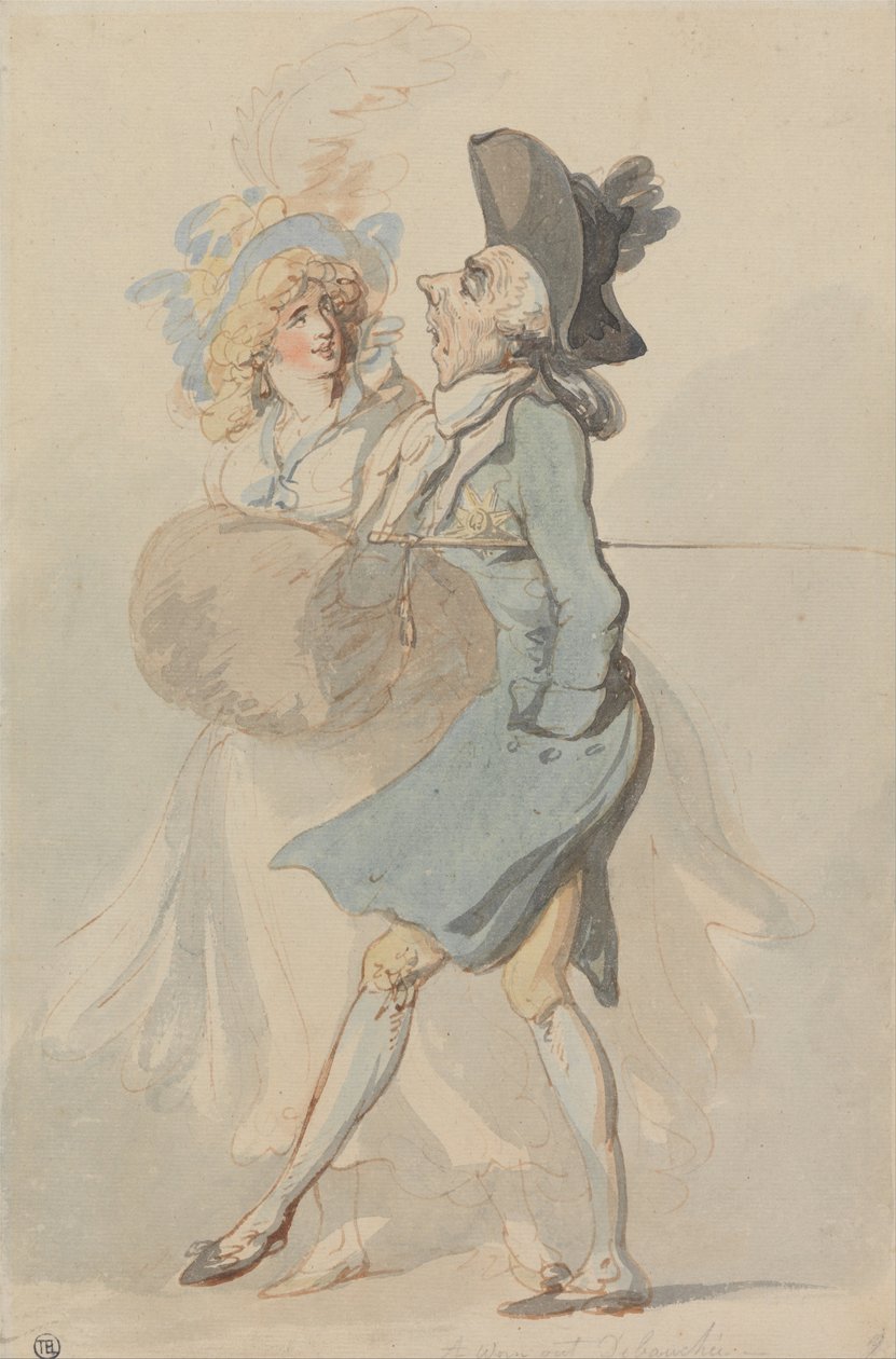Uma Debauchée Desgastada de Thomas Rowlandson