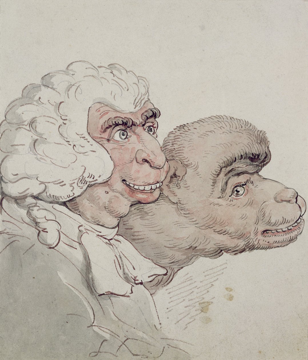Caricatura de um juiz (wc) de Thomas Rowlandson