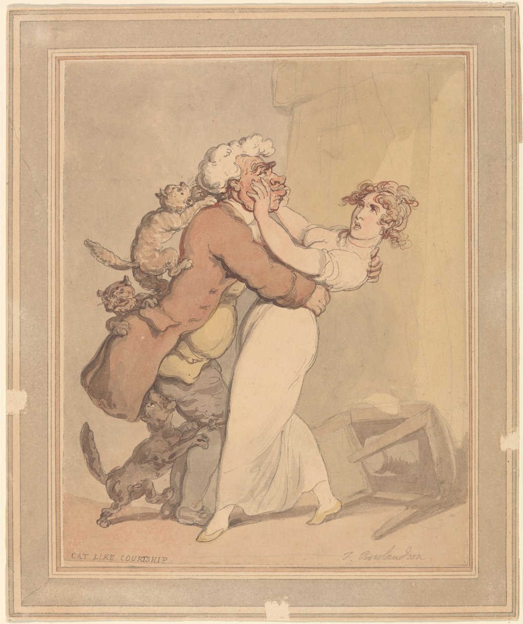 Gato como namoro de Thomas Rowlandson