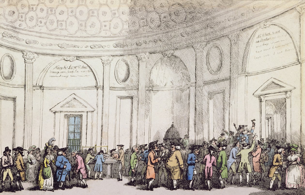 O Banco, 1792 de Thomas Rowlandson