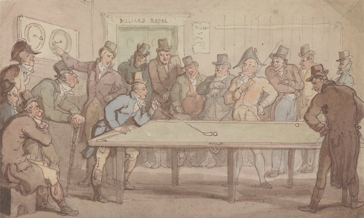 A sala de bilhar de Thomas Rowlandson