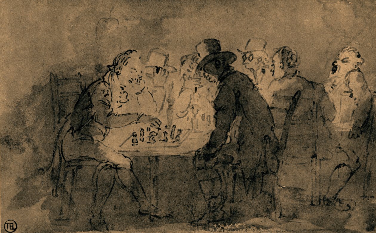 Os jogadores de xadrez de Thomas Rowlandson