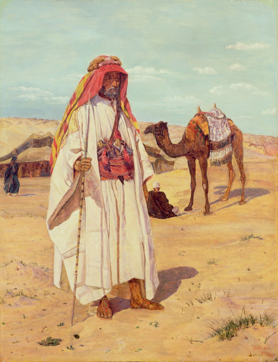 Shaykh Árabe (Richard Burton em Traje Árabe), 1854 de Thomas Seddon