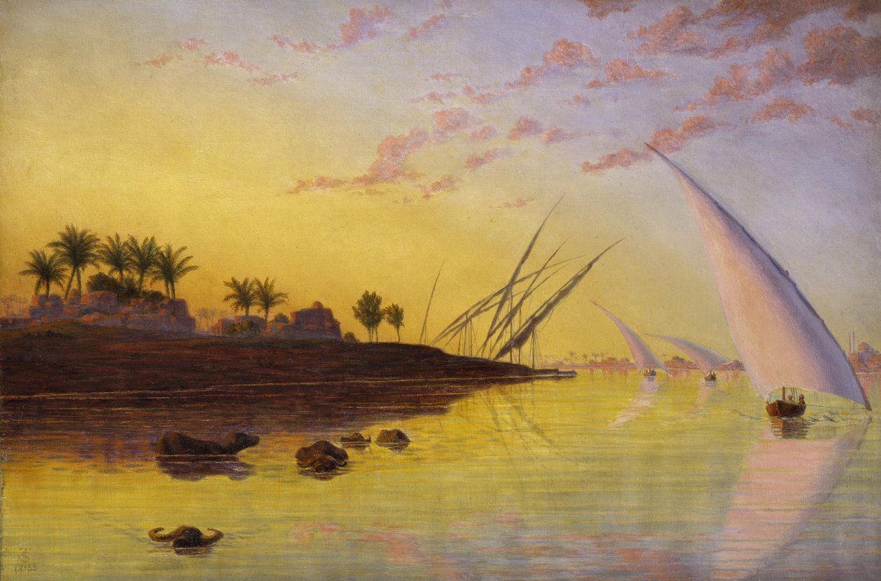 Vista sobre o Nilo, 1855 de Thomas Seddon
