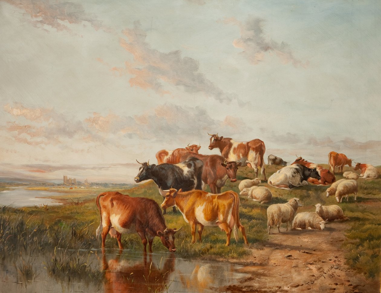 O lugar de rega, 1887 de Thomas Sidney Cooper