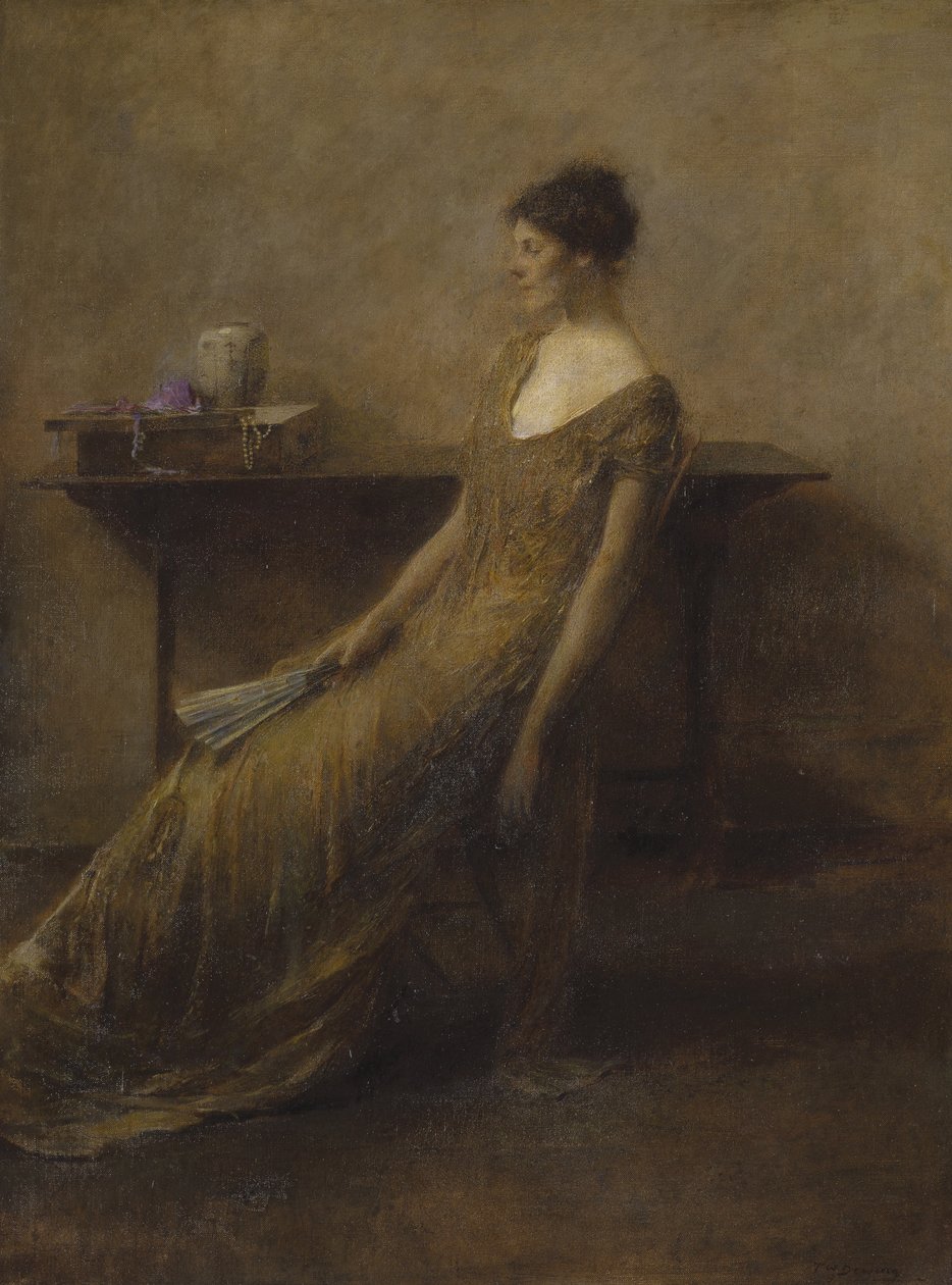 Senhora em ouro de Thomas Wilmer Dewing