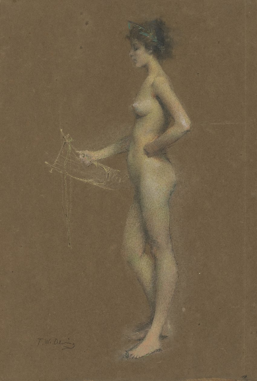 Safo, 1893-94 (pastel sobre papel pardo) de Thomas Wilmer Dewing