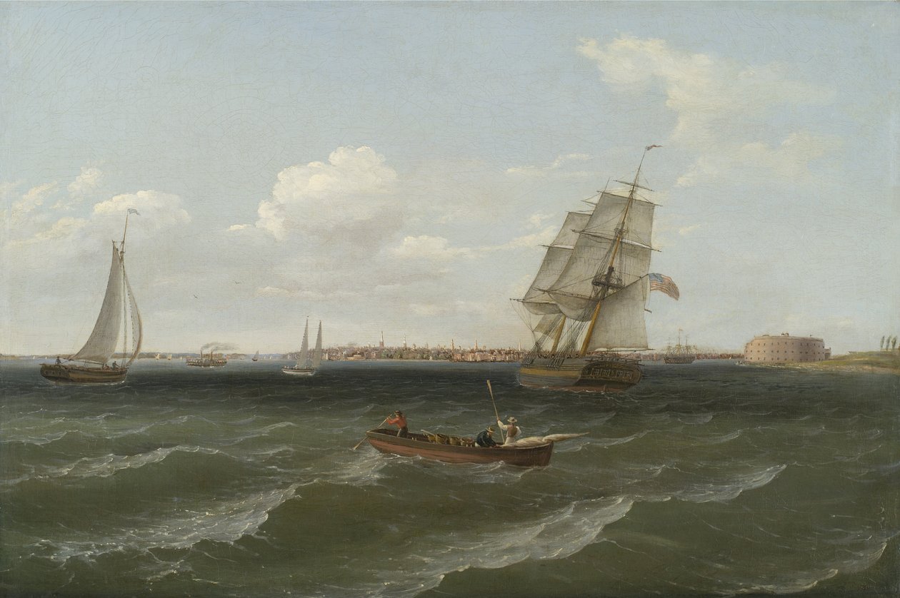 Porto de Nova York, 1813 de Thomas Birch