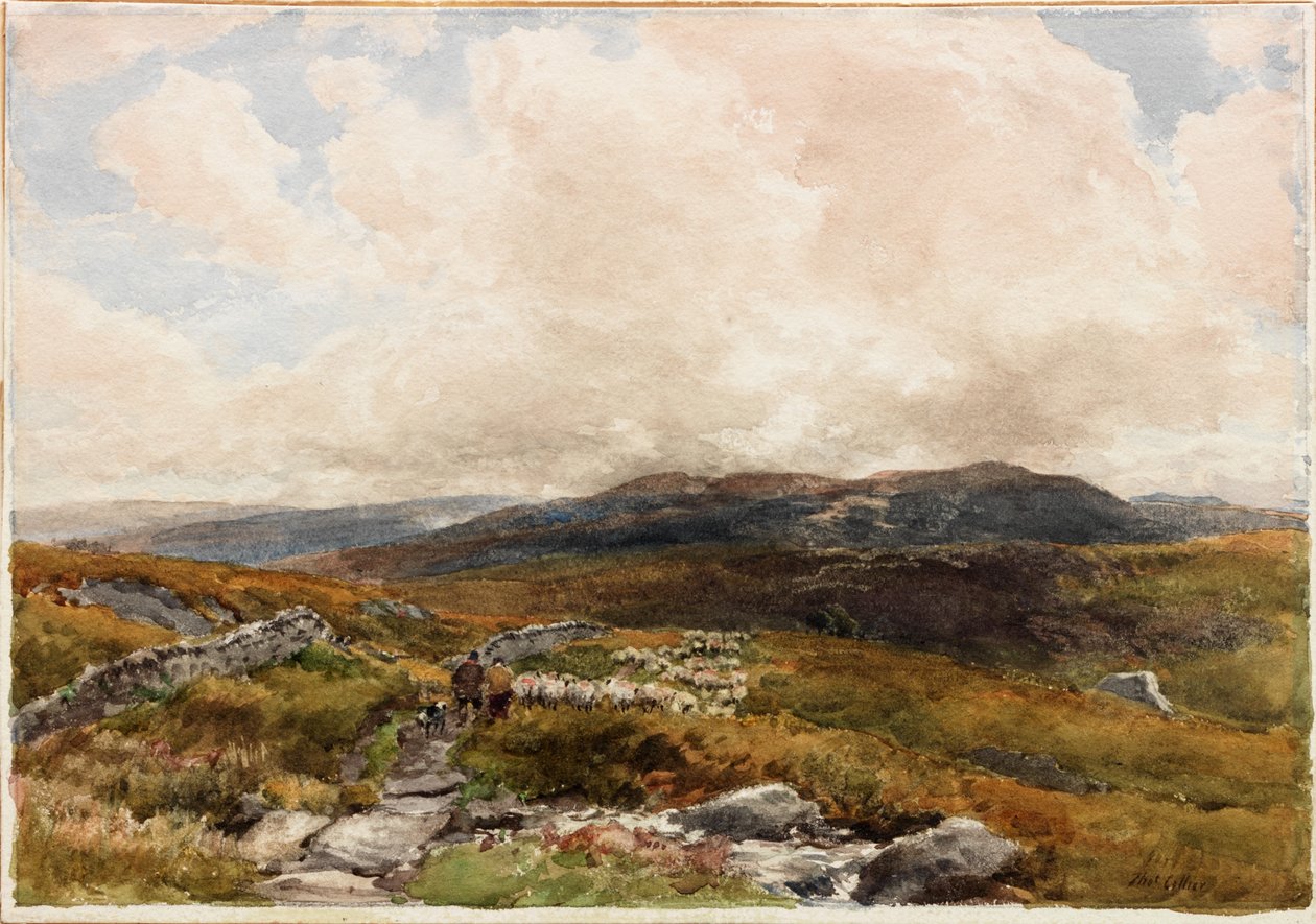 Cena Moorland (lápis) de Thomas Collier