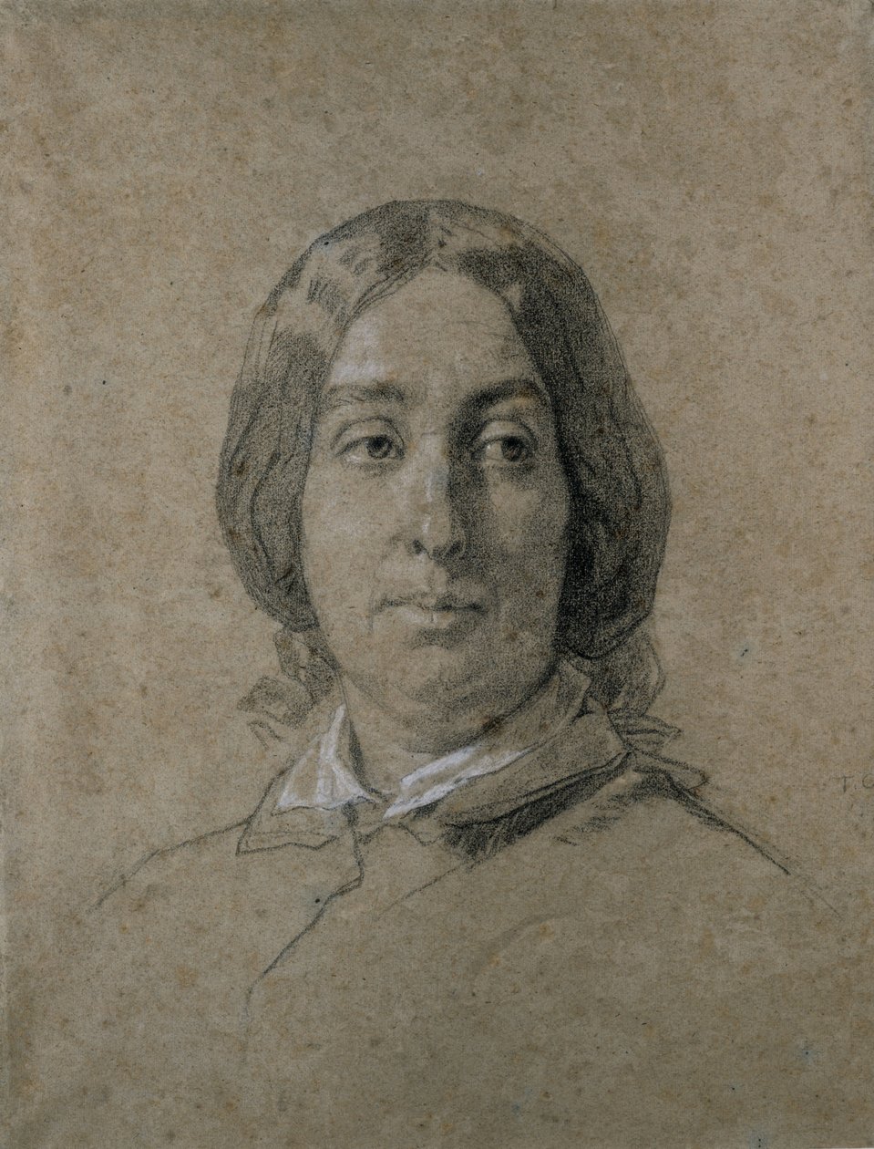 Retrato de George Sand. de Thomas Couture