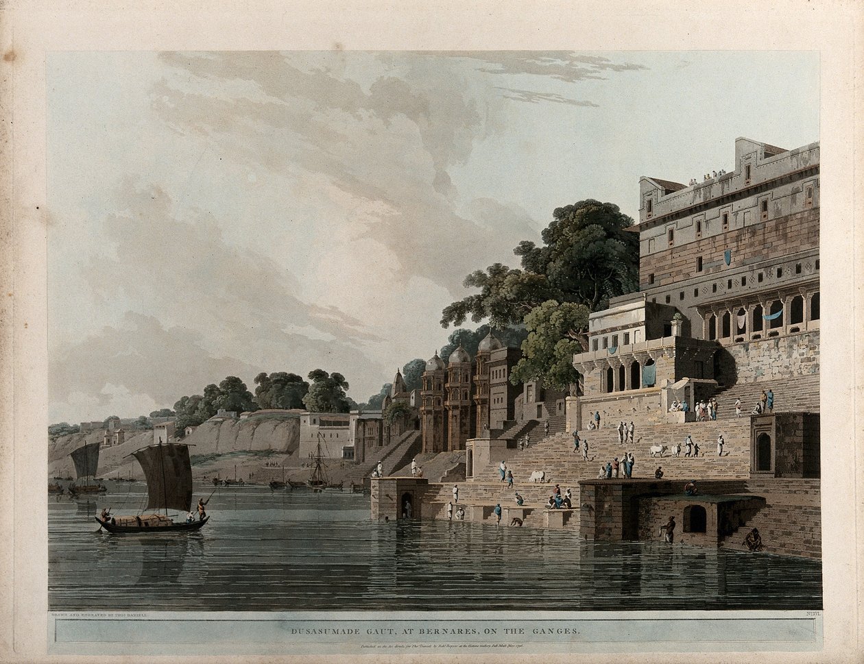 Dusasumade Gaut, em Benares de Thomas Daniell
