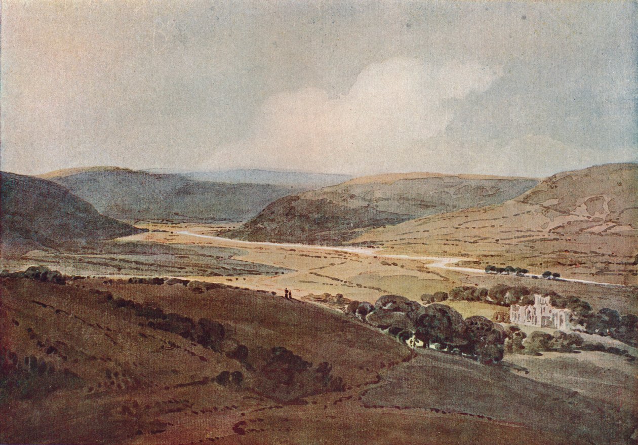 O Vale do Aire, c1800 de Thomas Girtin