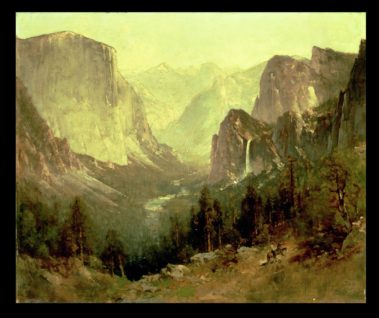 Caça em Yosemite, 1890 de Thomas Hill