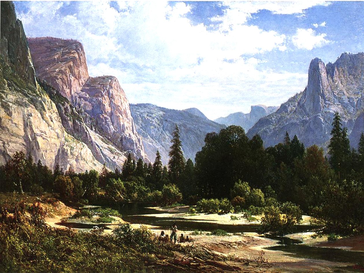 Índios Piute descansando, 1866 de Thomas Hill
