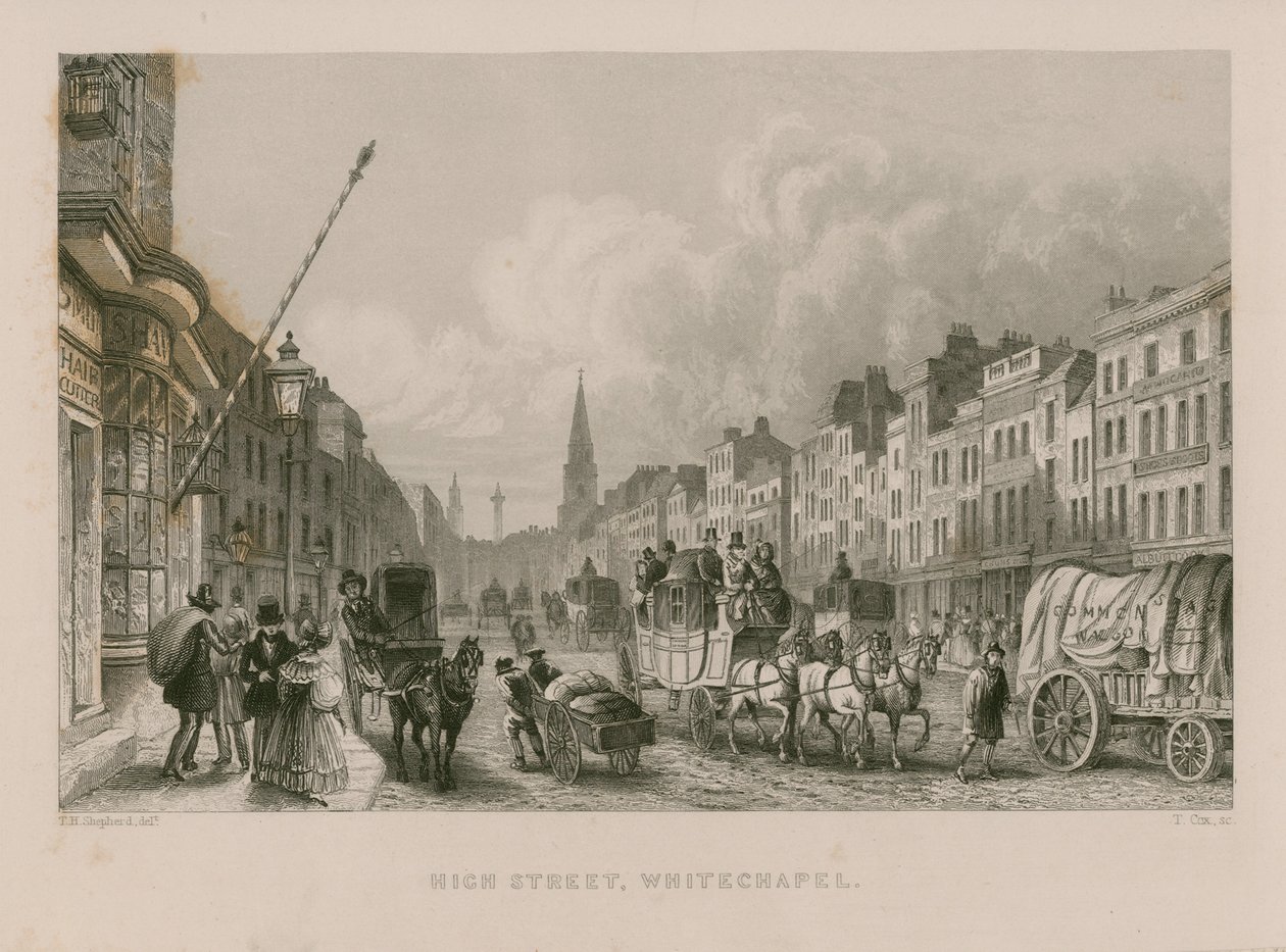 Rua alta em Whitechapel de Thomas Hosmer Shepherd