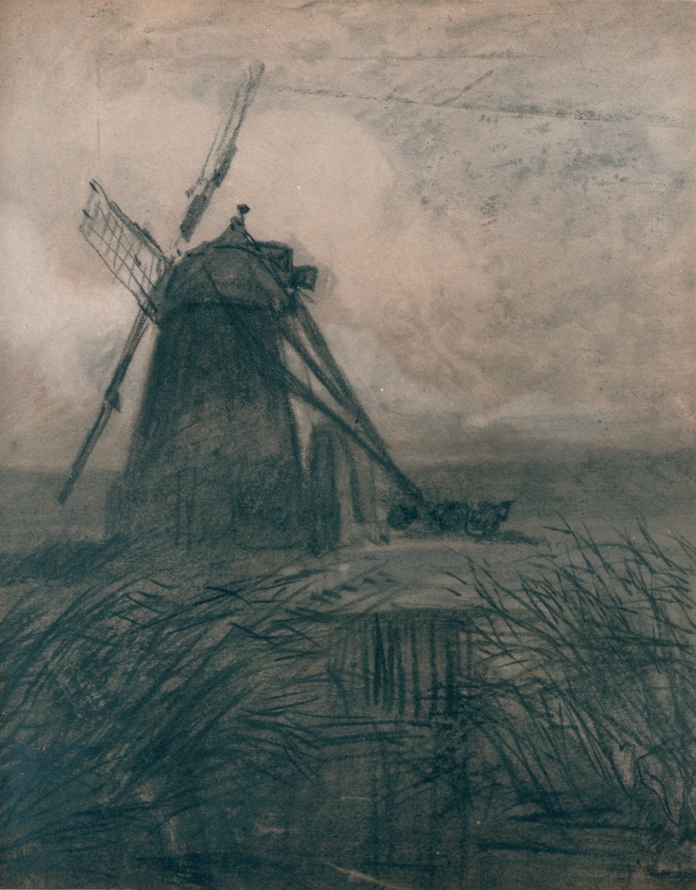 Um moinho de pântano, c1840 de Thomas Lound