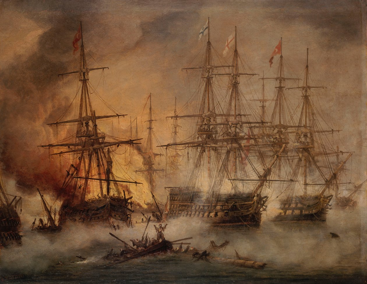 Batalha de Navarino, 20 de outubro de 1827 de Thomas Luny