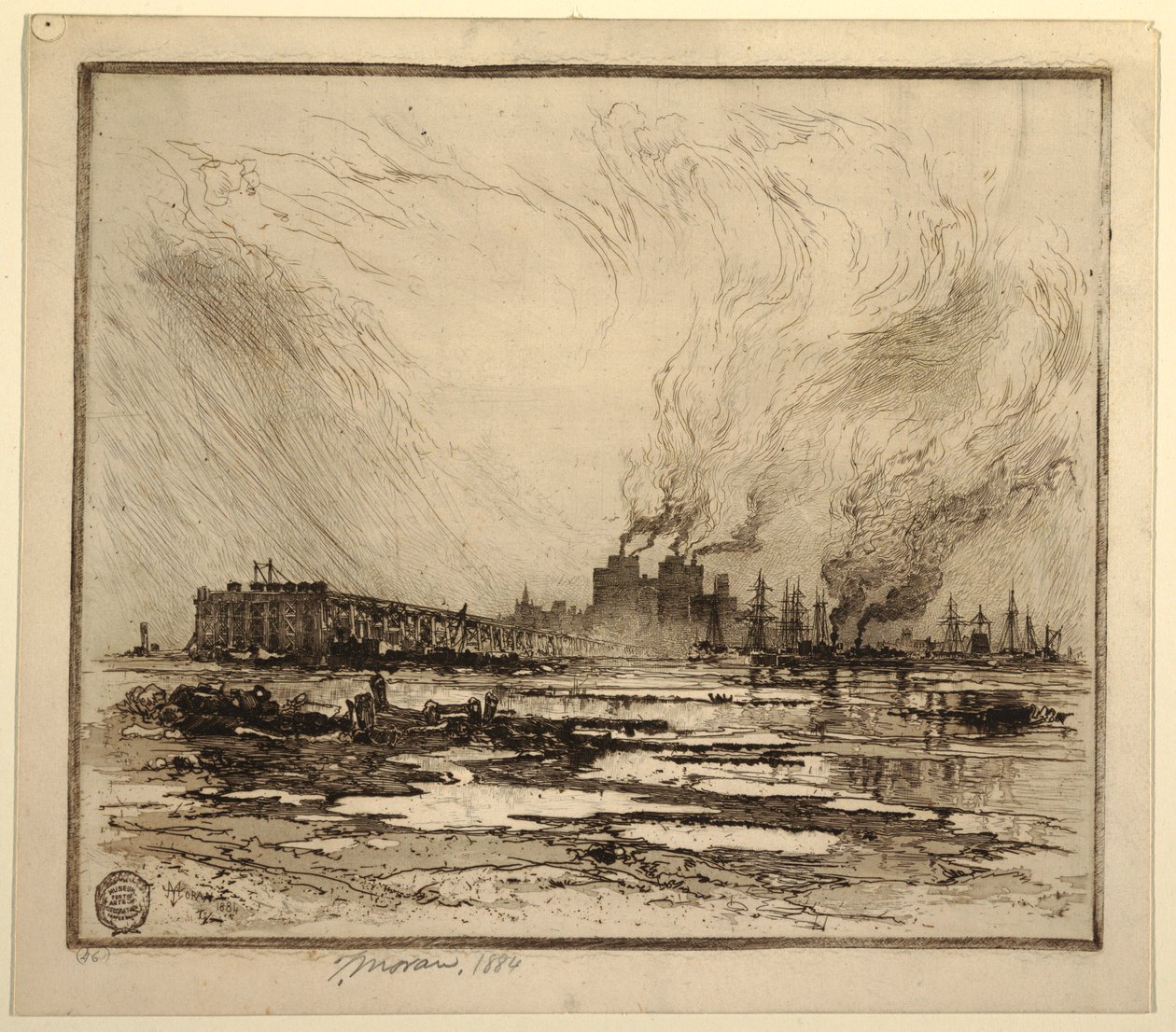 Communipaw, Nova Jersey de Thomas Moran