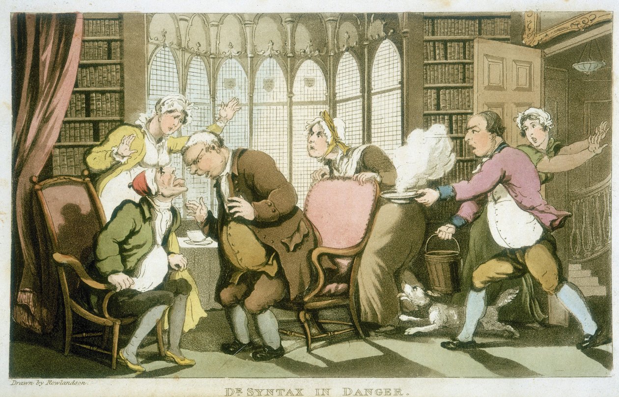 Dr. Sintaxe em perigo de Thomas Rowlandson