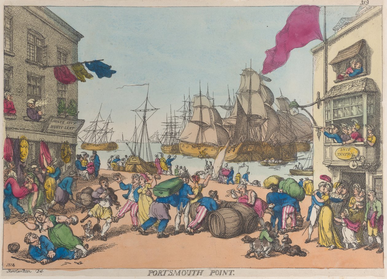 Portsmouth Point, 1814., 1814. de Thomas Rowlandson