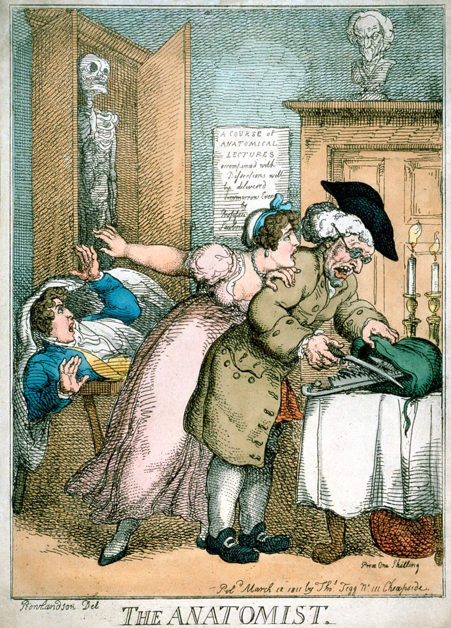 O Anatomista, 1811 de Thomas Rowlandson