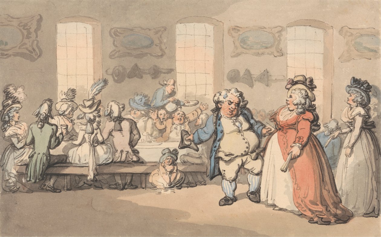 Os Conforto do Banho: O Pequeno Almoço de Thomas Rowlandson