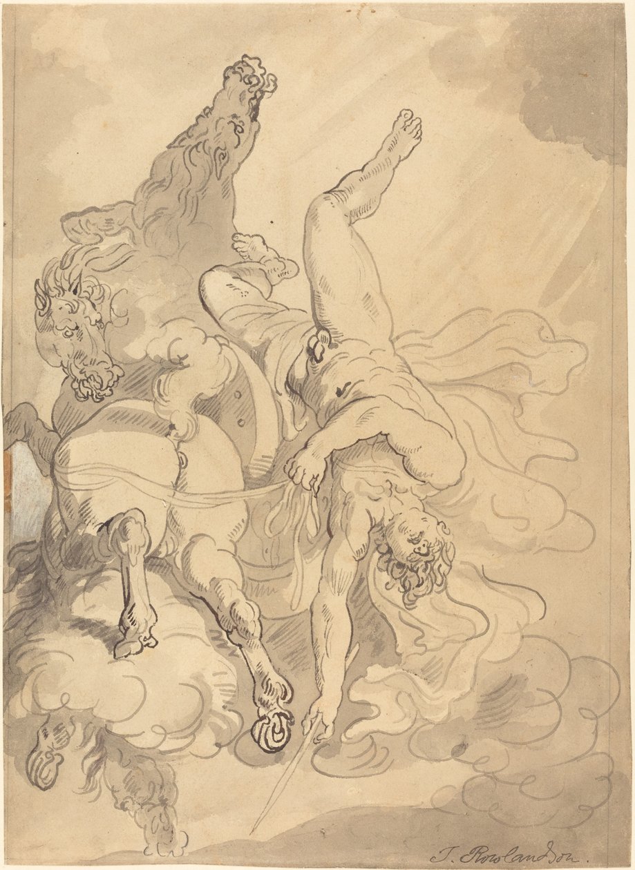 A Queda de Faetonte de Thomas Rowlandson