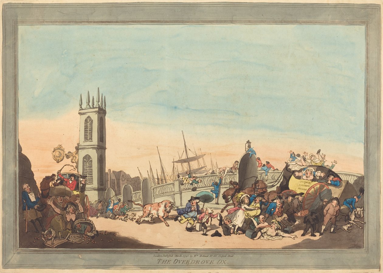O Boi Overdrive, 1787. de Thomas Rowlandson
