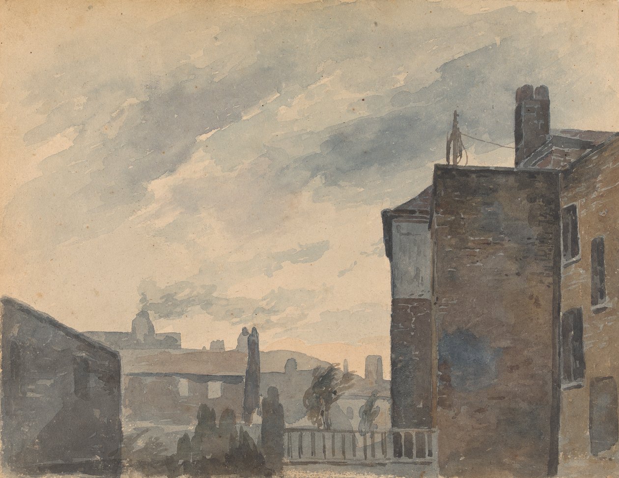 Cena da Cidade com Edifícios de Thomas Sully
