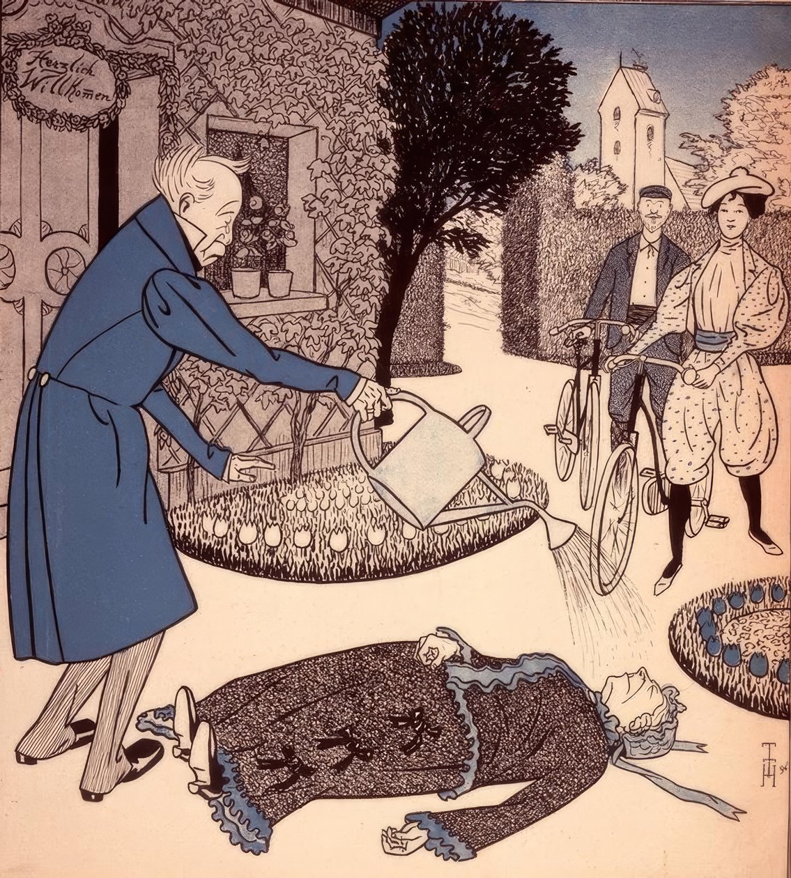 A visita dos noivos de Thomas Theodor Heine