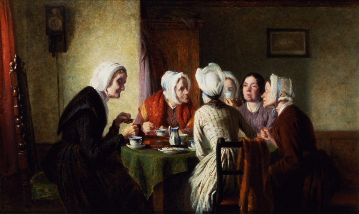 Fofocas da Vila (óleo) de Thomas Webster
