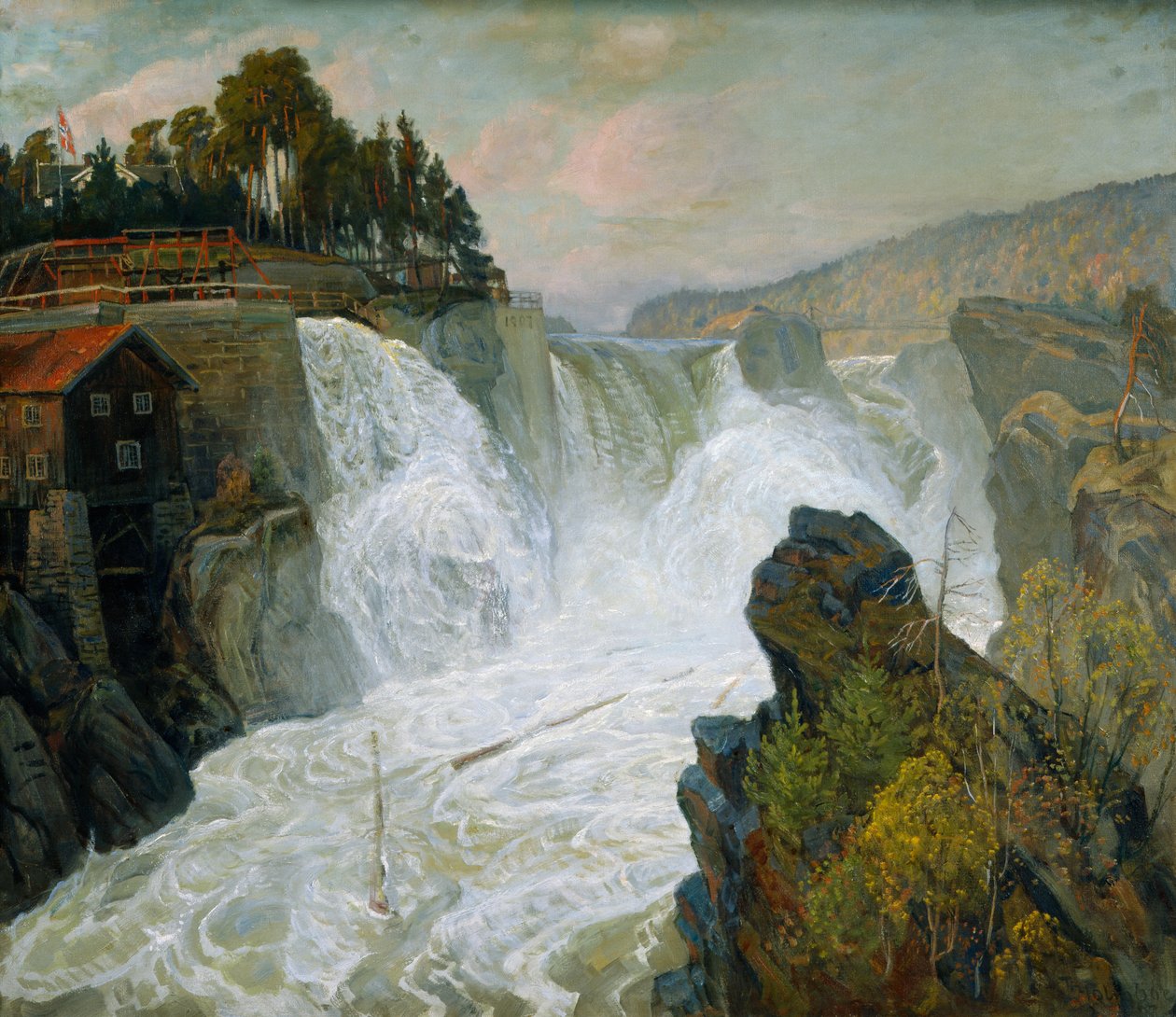 Queda de água de Tinn de Thorolf Holmboe